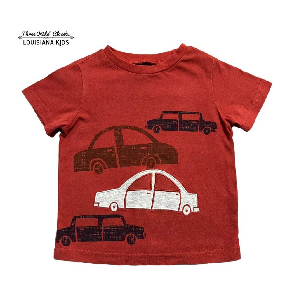 First Impressions 18m Cars Graphic Print Appliqué Shirt